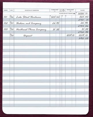 5Forms 56202N Secretary Deskbook Check Registers, 6 3/8 x 8 1/4, Pack of 5
