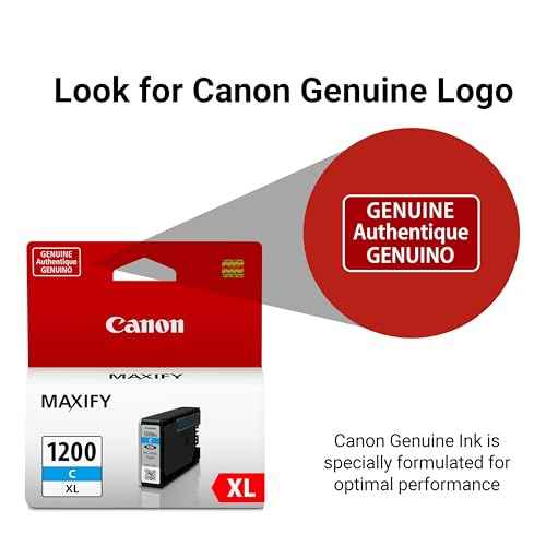 Canon PGI-1200XL Genuine Cyan Ink Tank, Compatible with MB2120, MB2720, B2020, and MB2320 (Optional) Printers