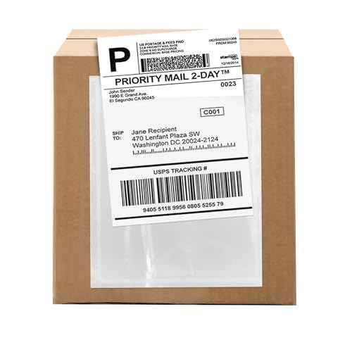 1000 Count 4.5" x 6" Shipping Label Envelopes, Clear Packing List Pouches with Self-Adhesive Back, Top Loading for Shipping Labels Sleeves, for Packing Slips, Labels Invoices & Paperwork. GPI