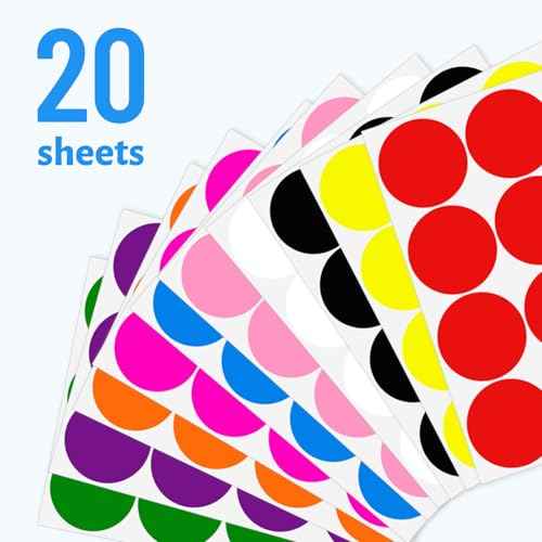 2 Inch Removable Stickers Large Colored Dot Stickers Big Waterproof Round Circle Labels Easy Peel Off for Boxes £¬240 PCS