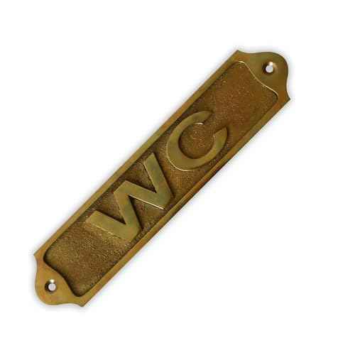 Sam Star Brass Metal Door Sign Plaques - Antique Finish - Easy DIY Installation - Best Home Decor - Plaques for Gents, Ladies, Office, Laundry, Restroom, Push, Pull, Parking (WC)