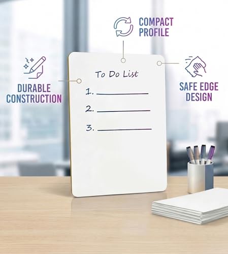 Ultimate Stationery 2-Pack Small Whiteboards 9x12 Inch Double Sided for Kids & Classroom