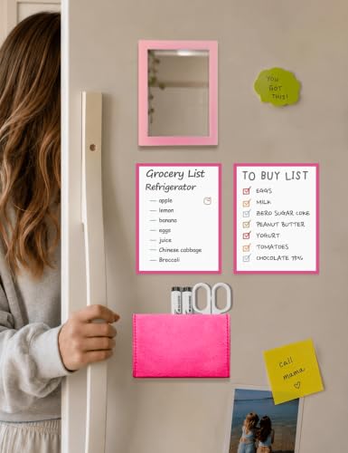 Mymazn Magnetic Locker Mirror for School Locker, 5pcs Accessories Kit