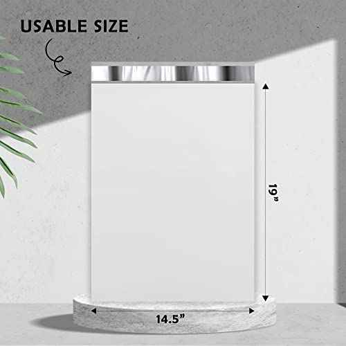 Yens Poly Mailers 14.5X19 100 Pack White,Strong Self Seal Adhesive Shipping Envelopes Waterproof for Shipping, Mailing, Packaging M7
