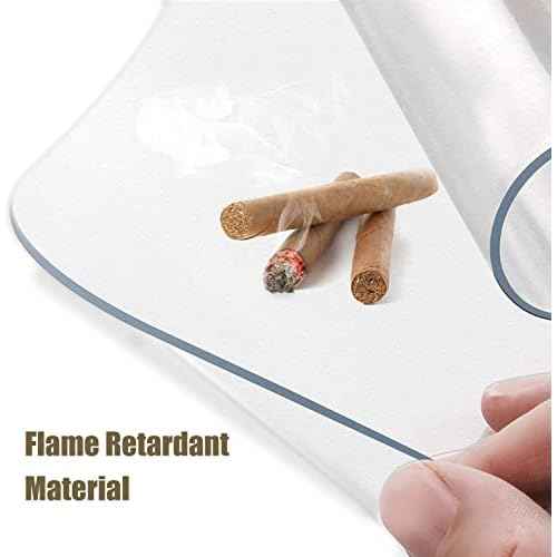 Kuyal Chair Mat, Rolling Chair Mat for Hardwood Floor, 45" X 53" Transparent PVC Home Office Floor Protector Mat (45" X 53" with Lip)