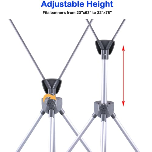 Adjustable X Banner Stand Fits Any Size Width 23" to 32" and Height