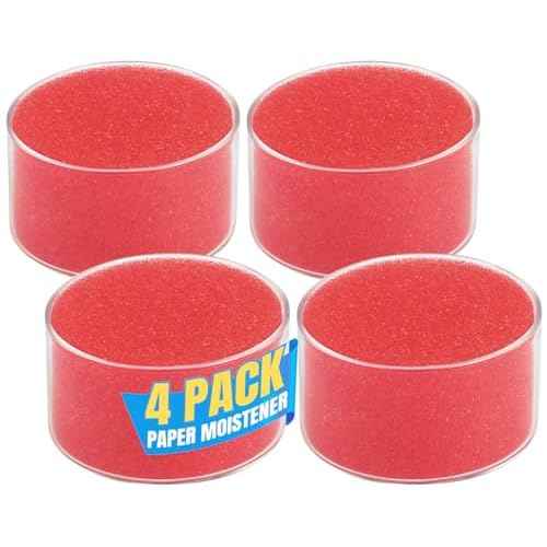 1InTheOffice Sponge Cup Moistener,Fingertip Paper Moistener,Finger Moistener for Paper (4 Pack)
