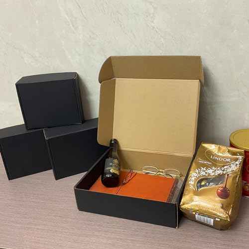 24 Pack 11x9x3 inch Black Shipping Boxes £¬Cardboard Packaging Boxes for Mailing Shipping Corrugated Cardboard Boxes for Packaging Small Business Craft Flat Shipping Boxes Empty Gifts Giving Products