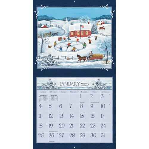 Lang Companies, Lang Folk Art 2026 Wall Calendar by Mary Singleton, 13.4'' X 12'', 12-Month Calendar with Stapled Binding