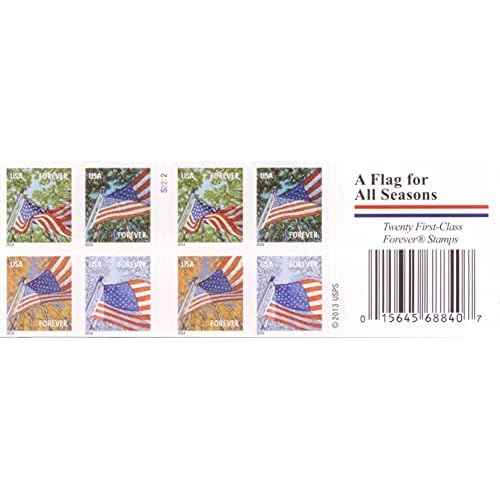 Forever Stamps A Flag for All Seasons - book of 20 postage stamps