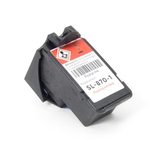 Remanufactured High Capacity Pitney Bowes sl-870-1 red Ink Cartridge for The Pitney Bowes SendPro Mailstation Postage Meter Machine (CSD1) (1pack)(18ml)