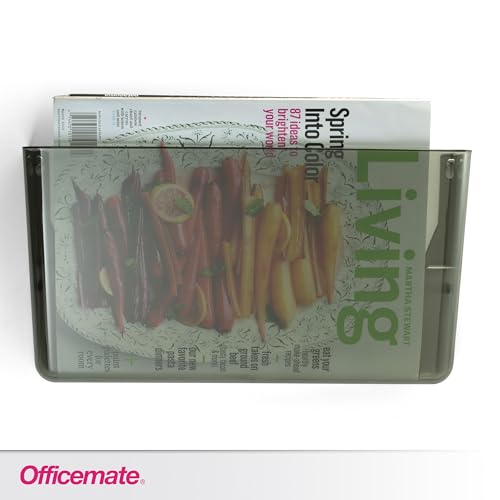 Officemate Letter-Size Wall File Organizer, Wall-Mountable Plastic Document Holder for Office & Home