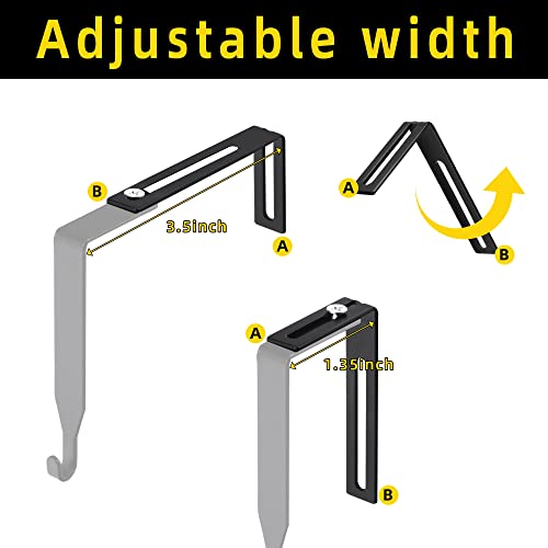 6 Pcs Adjustable Cubicle Wall Hooks with Cross Screwdriver for Office & Panel Hanging