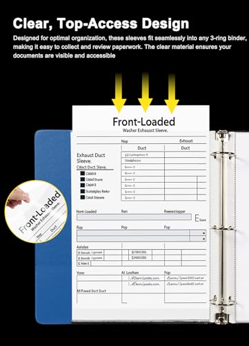Golbsart 100 Pack Sheet Protectors for 8.5 x 11 Paper, Top-Loading Binder Sleeves - Clear, Heavy Duty, 3-Ring Compatible