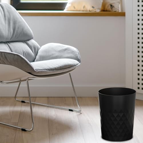 1.8 Gallon Small Bathroom Trash Can 3 Pack with Trash Bags - Black