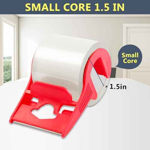 Noiseless Packing Tape, 6 Dispensered Rolls, Clear, 1.88" x 22.2yd, Strong Adhesive Tape for Moving, Shipping, Mailing & Packing Boxes