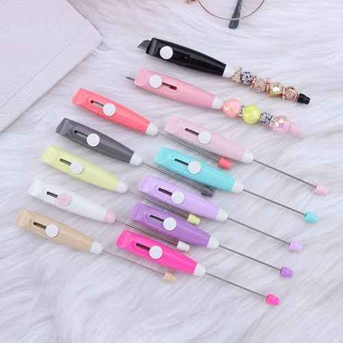 12 Pack Beadable Letter Opener Blanks - Metal Envelope Slitter Mail Openers with Beaded Design 12 Assorted Colors