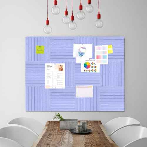 Cork Boards for Walls 48" x 36" Felt Board Alternative, 12 Pack Felt Wall Tiles Bulletin Board, Large Cork Board for Office Pin Board Tack Board Cork Boards