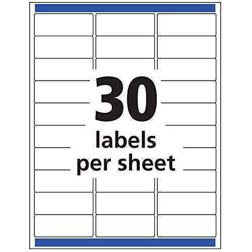 Avery Printable Address Labels with Sure Feed, 1" x 2-5/8", Matte Clear, 300 Blank Mailing Labels (18660)