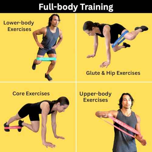 Fabric Mini Loop Bands for Exercise with Instructions - Best Resistance Band for Glutes, Leg Exercises, Muscle Building, Physical Therapy - NT Loop Set of 3