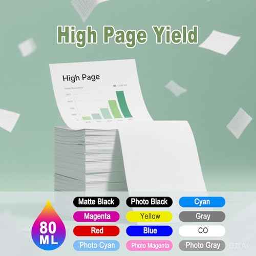 PFI-1000 Compatible Ink Cartridge with Pigment Ink Replacement for Canon PFI-1000 use in imagePROGRAF PRO-1000 (1PCS Yellow 80ML)