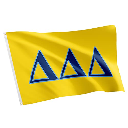Yellow Desert Cactus Delta Flag 3x5 ft Sorority Greek Banner Outdoor Durable Polyester