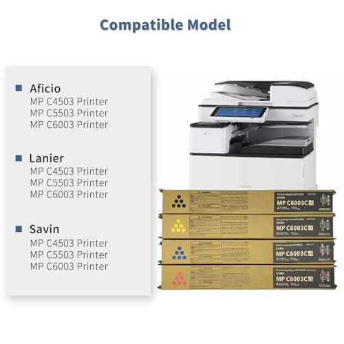High-Yield Toner Cartridge - Compatible with Ricoh MP C6003/C4503/C5503/C6004/C4504/C5504/C3003/C3503/C3004/C3504 - 1-Pack Black - Replaces 841849/841851/841852/841850