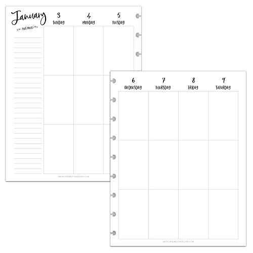 BetterNote 2026 VERTICAL Calendar Refill for Disc Notebooks, Fits Levenger Circa, Happy Planner, Staples Arc, TUL, InkWell Press, MAMBI, NOTIQ (Whimsy, 9-Disc, 7"x9.25")