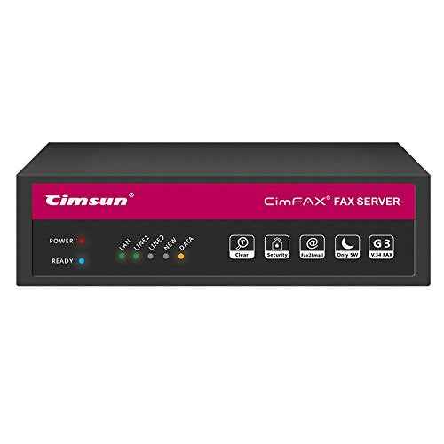 CimFAX T5S Fax Server Two-Port Fax2email Remote login All-in-one Fax System 200 Users Send/Receive Fax from PC/Phone/Mac V.34 High Speed Fax Modem (16GB)