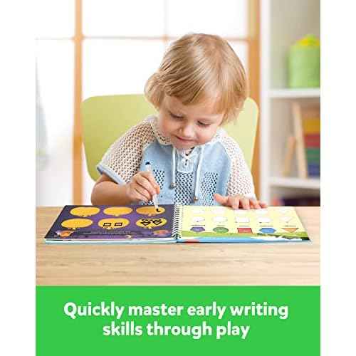 Coogam Magic Writing Practice for Preschool with Color Pattern, Learn to Write Workbook for Kids Age 3-12 Toys, Reusable Alphabet Numbers Tracing Book Learning Activities