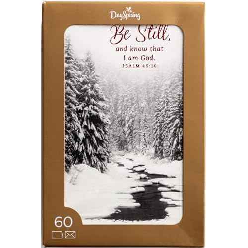 DaySpring - Black and White Christmas Classics - 60 Bulk Christmas Boxed Cards and Envelopes (U1347)