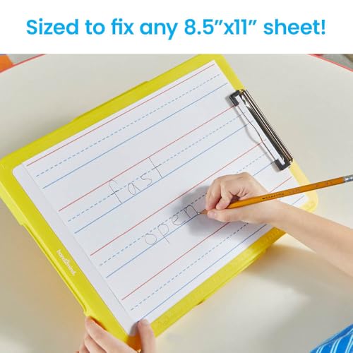 hand2mind Rainbow Writing Slant Boards Set of 6, A4 & 8.5x11, Ages 4+