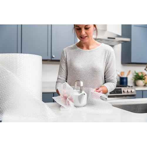 Duck Brand Small Bubble Cushioning Wrap for Moving & Shipping - 175 FT Bubble Packing Wrap for Extra Protection Packaging Boxes & Mailers - Clear Bubble Roll Moving Supplies, Perforated Every 12 IN