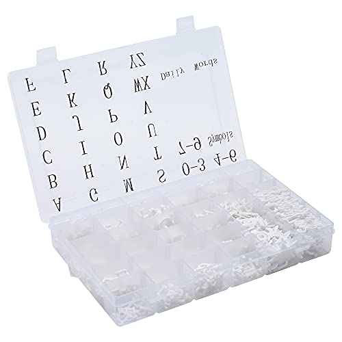 3/4 Inch Letters for Felt Letter Board, Pre-Cut 715 Pieces Including Characters, Numbers, Symbols, Daily Words with Sorting Tray for Changeable Plastic Message Boards