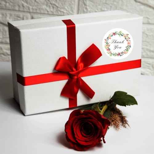 60 Thank You Labels, 2 Inch Thank You Stickers, Envelope Seals for Small Business