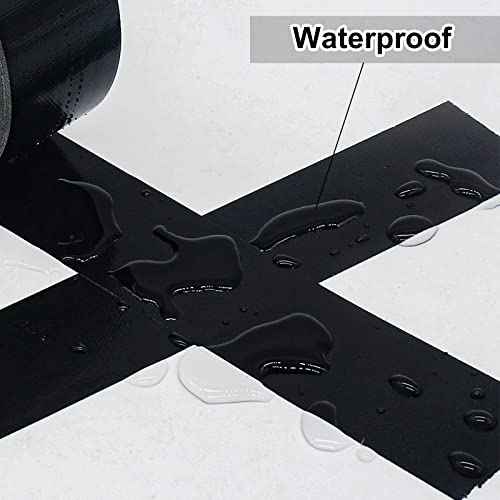 Wide Duct Tape, Industrial Grade 30Yards (90 ft) 4 Inch Black Tape, 9 Mil Heavy-Duty, Waterproof, Strong, Flexible, No Residue, for Crafts & Home Improvement (Black, 4'' x 90ft)
