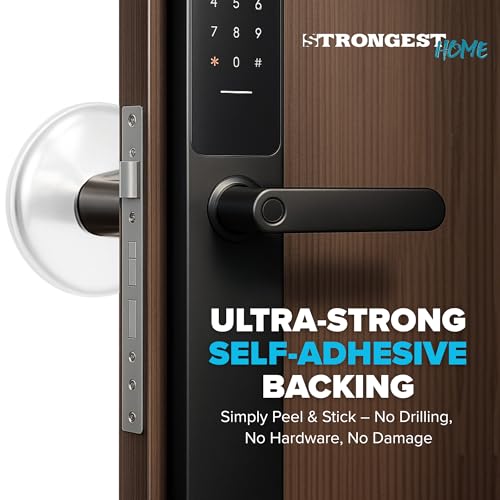 Strongest Home Clear Medium Wall Door Stop Protectors - 6 Pack