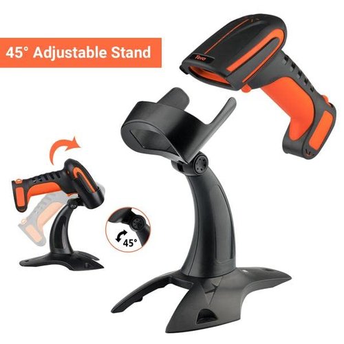 Tera Pro (Extreme Performance) Industrial Wireless Barcode Scanner 2D QR 1D Bar Code Reader 2.4G Wireless 2500mAh Compatible with Bluetooth Drop Resistant for Windows Mac Android iOS Model 8100 Orange