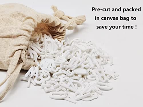 G GAMIT Pre-Cut 0.75 Inch White Letters for Felt Letter Board, 340pcs - Characters, Numbers, Symbols & Emoji, No Board Included