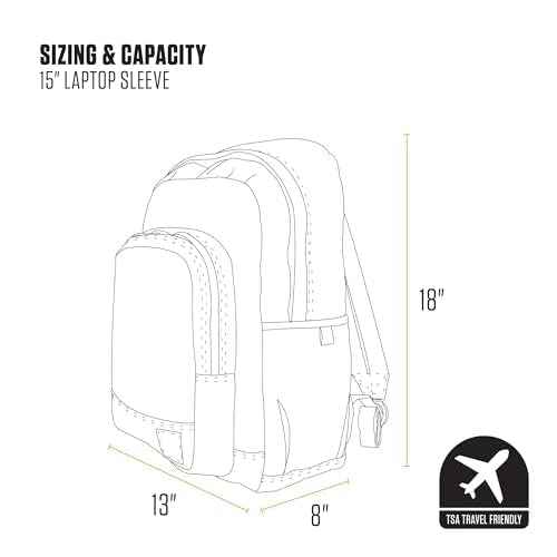 Carhartt 25L Classic Laptop Backpack, Durable Water-Resistant Pack W/ 15" Laptop Sleeve and Multiple Organizational Compartments, PFAS Free, Black