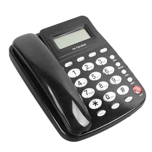 Zopsc Landline Telephone, Upgraded Large Buttons Corded Landline Telephone for Seniors, Hands Free Calling Corded Phone with Caller ID Display for Home Office Hotel, Zopsc8dt16ye4ms