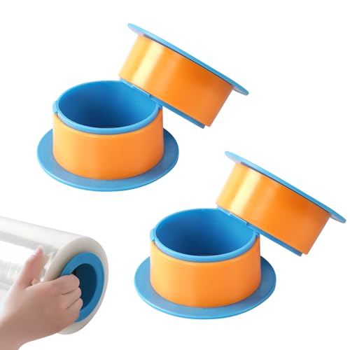 ELFJOY Stretch Film Dispenser Wrap Holder for 3"Core Blue 2 Pairs