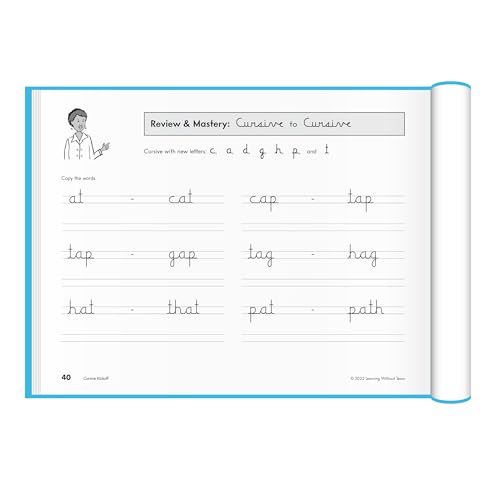 Learning Without Tears Cursive Kickoff Workbook for 2nd & 3rd Grade, Student Edition