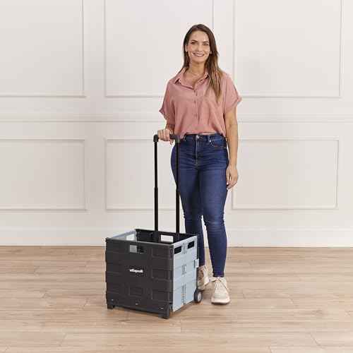 ECR4Kids Universal Rolling Cart, Mobile Storage, Black