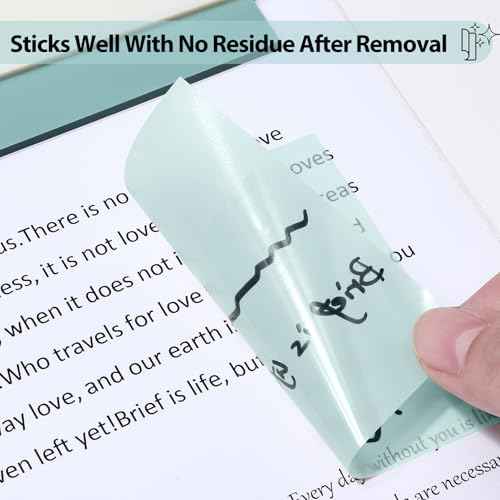 Transparent Sticky Notes - Pastel Color Clear Sticky Notes, 3x3 inch, Waterproof, 300 Sheets for College, School & Office