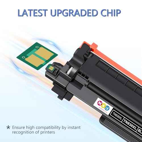 TN830XL Toner Cartridge(with Chip) 1 Pack Black Compatible with Brother TN830XL Toner Cartridge, Working with HL-L2460DW MFC-L2820DW MFC-L2820DWXL HL-L2400D HL-L2405W DCP-L2640DW HL-L2480DW Printer