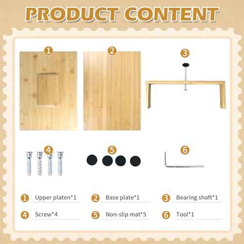 Stranthother 14.76 * 11.4 inch Large Wood Book Press Binding Kits Flower Press Kits Book Lover Gifts for Most Coffee-Table Books