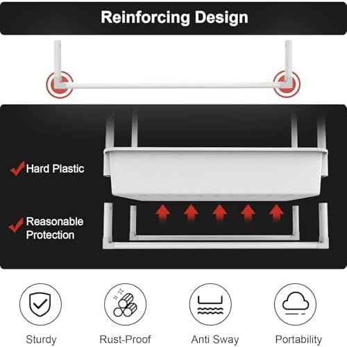 3-Tier Utility Rolling Cart,Mobile Utility Cart with Lockable Caster Wheels,Storage Shelves Organizer Cart, 3 Hanging Baskets, Easy Assembly,for Bathroom, Kitchen, Office, Workshop