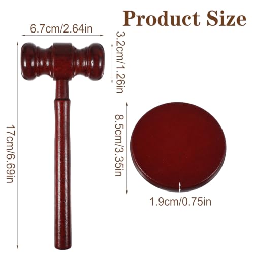 Wooden Gavel Set with Sound Block - Handcrafted Judge Hammer for Court & Legal Gift