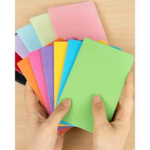 Gwybkq Small Lined Notepads Bulk 120 Pack Mini Journal Pocket Notebooks Set Colorful Cover Notebooks for Kids 3.5 x 5.5 Inches, 30 Sheets/60 Pages